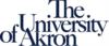 University of Akron Main Campus's logo: the university of akron in dark blue serif font