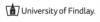 The University of Findlay's logo: university of findlay logo with a tower symbol