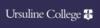 Ursuline College's logo: ursuline college logo with fleur-de-lis symbol