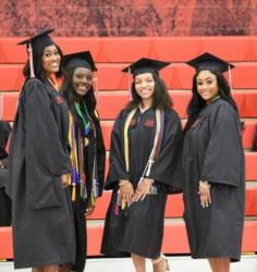 University of West Alabama commencement ceremony and students