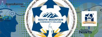 collage of logos and phrases related to 'south mountain community college'
