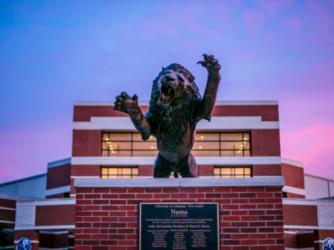 University of Arkansas at Fort Smith campus lion statue