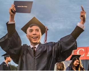 American River College student at graduation