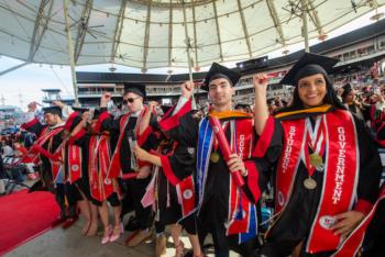 Sacred Heart students at graduation