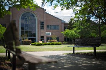 campus building with a clear focal point