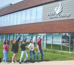 Black Hawk College campus and students