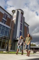 Central Maine Community College students on campus