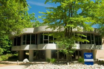 griswold center facade with trees
