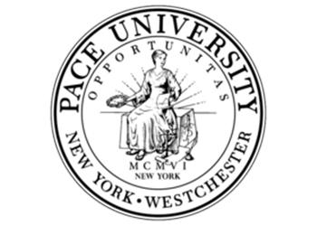 pace university seal with motto and laurels