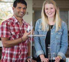 Chemeketa Community College students in a lab