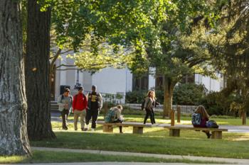 Students on campus