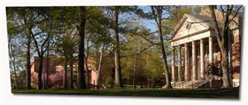 panoramic view of classic campus buildings