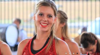 cheerleader smiling