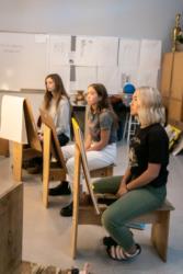 art students in class