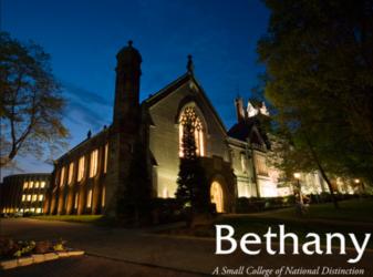 historic building at dusk with 'Bethany' text