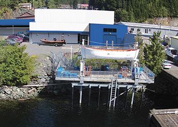 a maritime building by the water