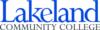 Logo: lakeland community college logo in blue and gray text